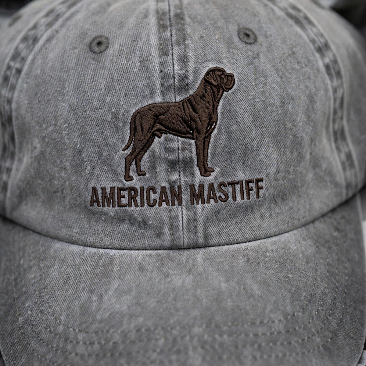 American Mastiff Silhouette Embroidered Cap, Gentle Giant Dog Hat, Gift for Dog Lovers