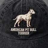 American Pit Bull Terrier Silhouette Embroidered Cap, Muscular Dog Hat, Gift for Dog Lovers