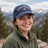 Colorado Embroidered Dad Hat, Mountain Bear Baseball Cap