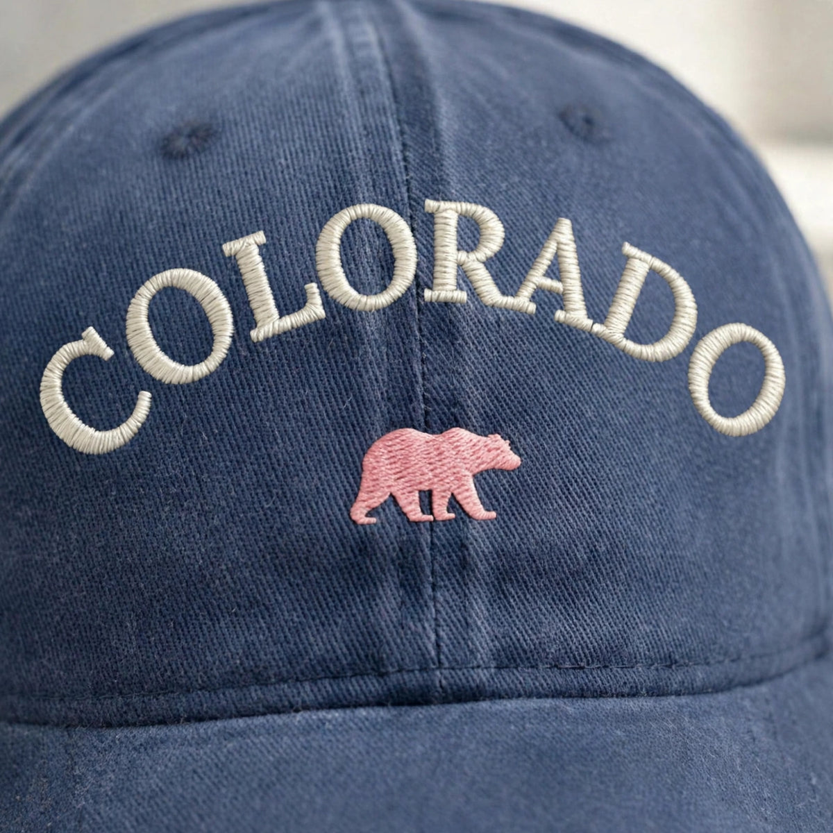 Colorado Embroidered Dad Hat, Mountain Bear Baseball Cap