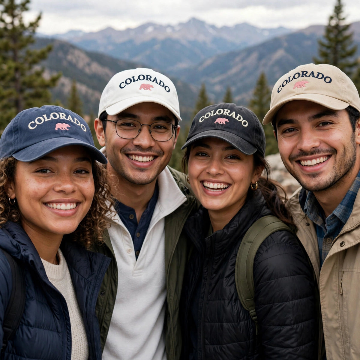 Colorado Embroidered Dad Hat, Mountain Bear Baseball Cap