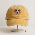 Dachshund Mom Hat, Personalized Doxie Portrait Embroidered Cap