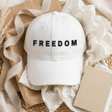 Freedom Embroidered Hat, Minimalist Statement Baseball Cap, Activism Gift, Trendy Social Justice Headwear, Liberty Symbol Apparel