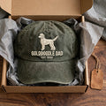 Goldendoodle Dad Hat, Personalized Doodle Silhouette Cap