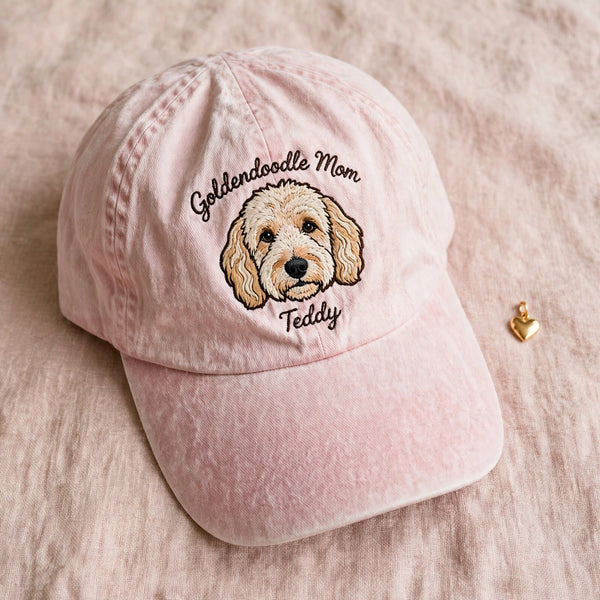 Gift for Goldendoodle Moms, Personalized Doodle Portrait Cap
