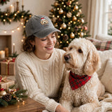 Christmas Goldendoodle Hat, Custom Holiday Doodle Embroidered Cap
