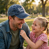Custom Embroidered Girl Dad Hat – Personalized Dad of Girls Baseball Cap, Washed Cotton Gift for Dad