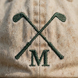 Custom Embroidered Golf Hat – Personalized Initial Golf Club Baseball Cap, Washed Cotton Gift for Golfers