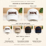Custom Embroidered Hat, Personalized Date, Vintage Baseball Hat, Gift For New Grandma Grandpa, Pregnancy Announcement, Mothers day gift
