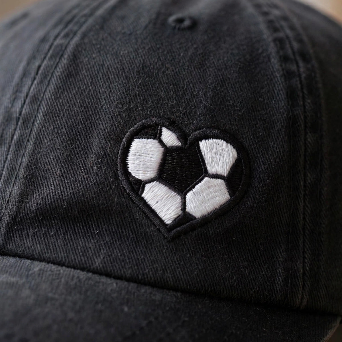 Soccer Heart Embroidered Hat, Custom Jersey Number Baseball Cap, Soccer Mom Game Day Gift