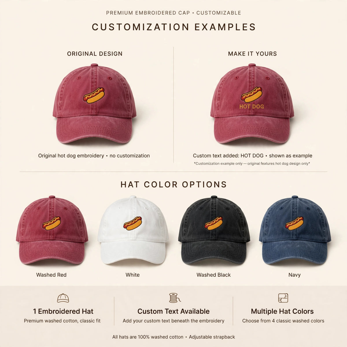 Custom Embroidered Icon Hat, Personalized Nature Cap, Minimalist Symbol Hat, Gift For Him Her, Embroidered Icon Cap, Simple Symbol Hat