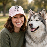Alaskan Malamute Mom Gift, Personalized Arctic Sled Dog Mom Embroidered Cap for Dog Moms