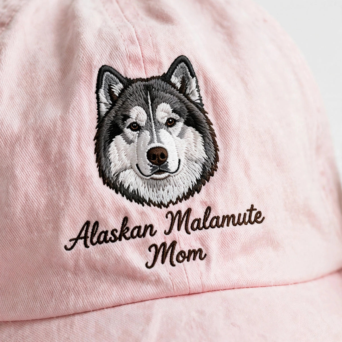 Alaskan Malamute Mom Gift, Personalized Arctic Sled Dog Mom Embroidered Cap for Dog Moms