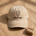 Custom Embroidered Africanis Hat – Athletic South African Landrace Face Baseball Cap, Washed Cotton Gift for Dog Lovers