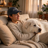 Custom Embroidered Guardian by Day Couch Potato by Night Hat – Funny Atlas Mountain Dog Baseball Cap, Washed Cotton Gift
