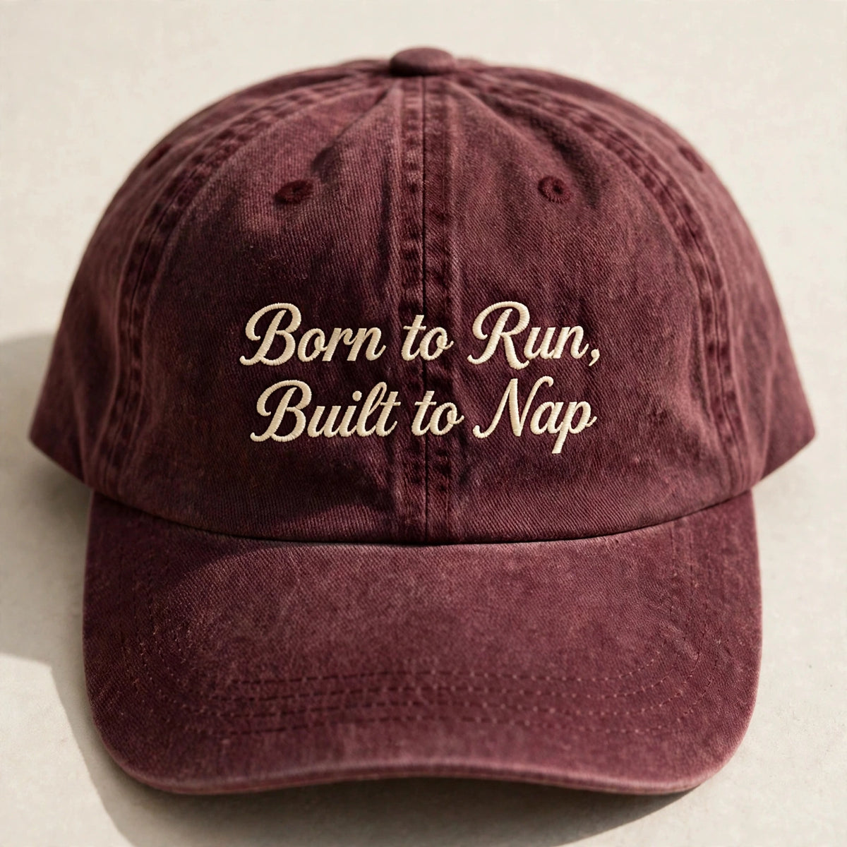 Funny Gift for American Staghound Owners, Born to Run, Built to Nap Embroidered Cap