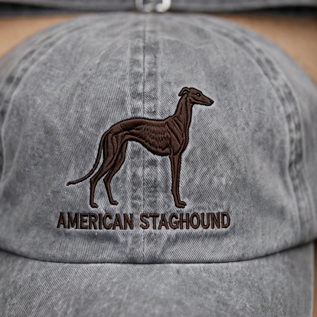 American Staghound Silhouette Embroidered Cap, Tall Sighthound Dog Hat, Gift for Dog Lovers