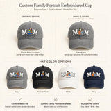 Embroidered Custom Photo Mom Year Hat, Embroidery Text, Photo Embroidery, Memory Gift, Gift for Mom, Custom New Mom Gift, Mothers Day Gift