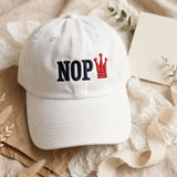 Nope No Kings Democrats Embroidered Baseball Cap Cotton Adjustable Dad Hat, Nope Hat, Embroidered Hat