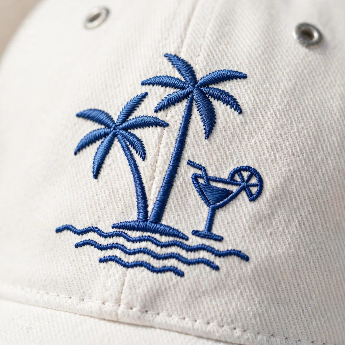 Embroidered Beach Palm Tree Hat, Bachelorette Party Cap, Summer Vacation Hat, Tropical Cocktail Baseball Cap, Matching Group Trip Hat