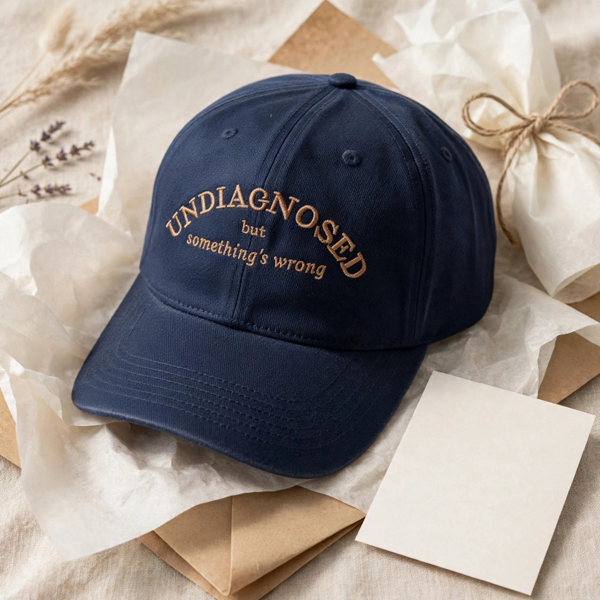 Funny Undiagnosed Embroidered Hat, Chronic Illness Cap, Sarcastic Embroidery Dad Hat, Spoonie Humor Gift