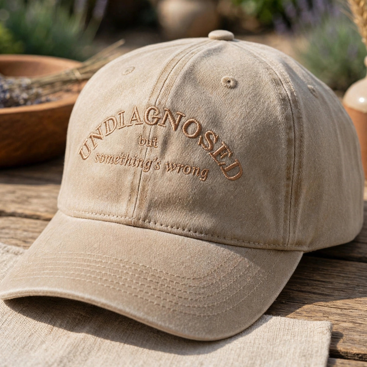 Funny Undiagnosed Embroidered Hat, Chronic Illness Cap, Sarcastic Embroidery Dad Hat, Spoonie Humor Gift