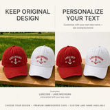 Lake Ontario Anchor Embroidered Hat, Vintage Canadian Great Lakes Baseball Cap, Nautical Gift