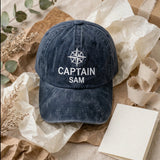Nautical Captain Embroidered Hat, Sailboat Anchor Baseball Cap, Sailing Yacht Lover Gift
