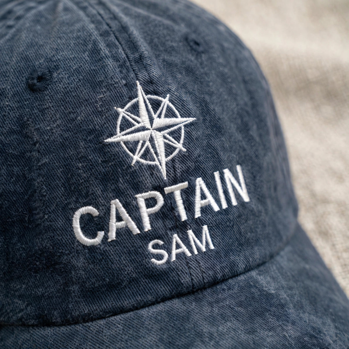 Nautical Captain Embroidered Hat, Sailboat Anchor Baseball Cap, Sailing Yacht Lover Gift