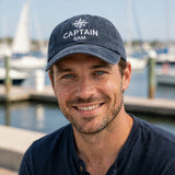 Nautical Captain Embroidered Hat, Sailboat Anchor Baseball Cap, Sailing Yacht Lover Gift
