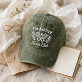 Personalized Tennis Embroidered Hat, Custom Group Cotton Baseball Cap, Tennis Team Gift