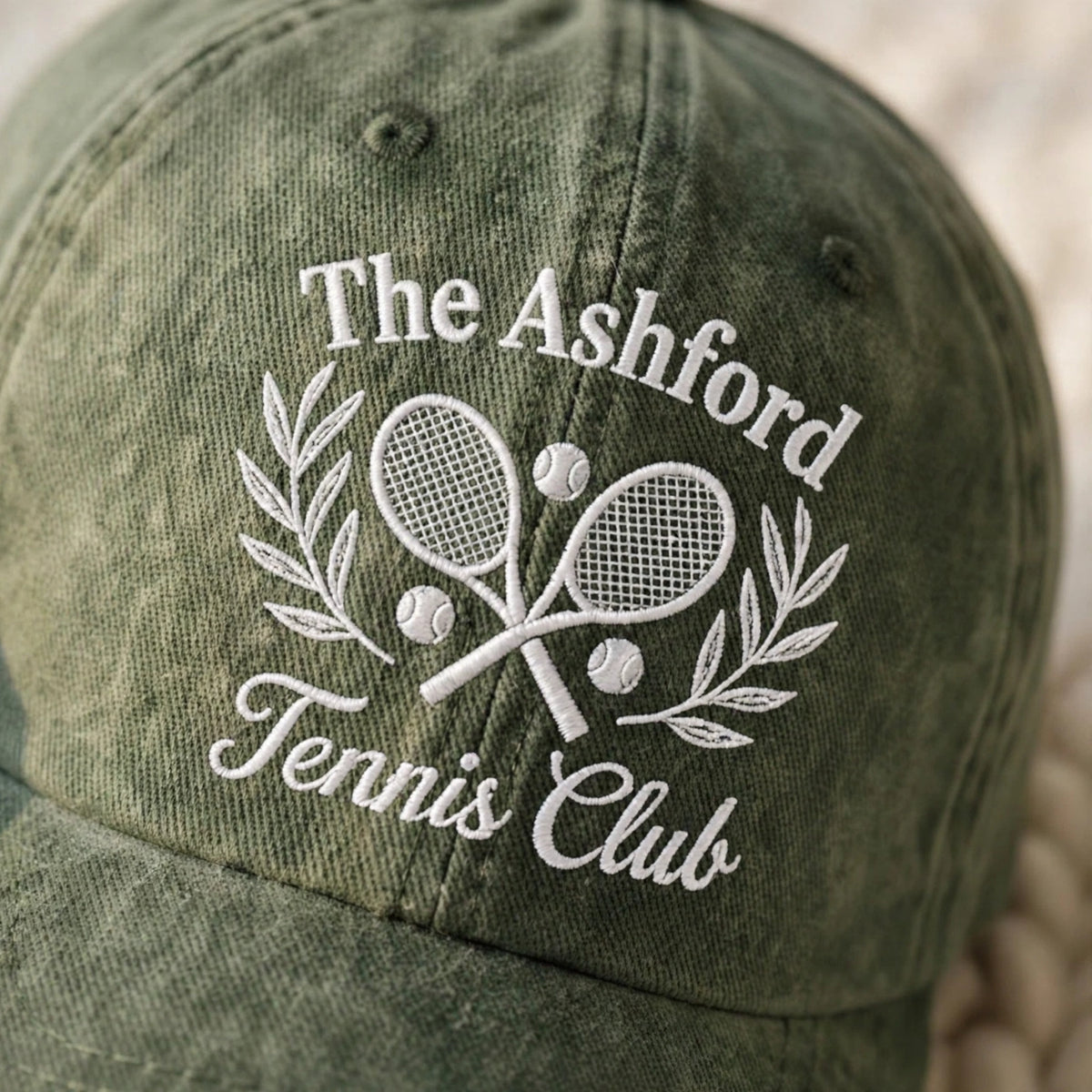 Personalized Tennis Embroidered Hat, Custom Group Cotton Baseball Cap, Tennis Team Gift